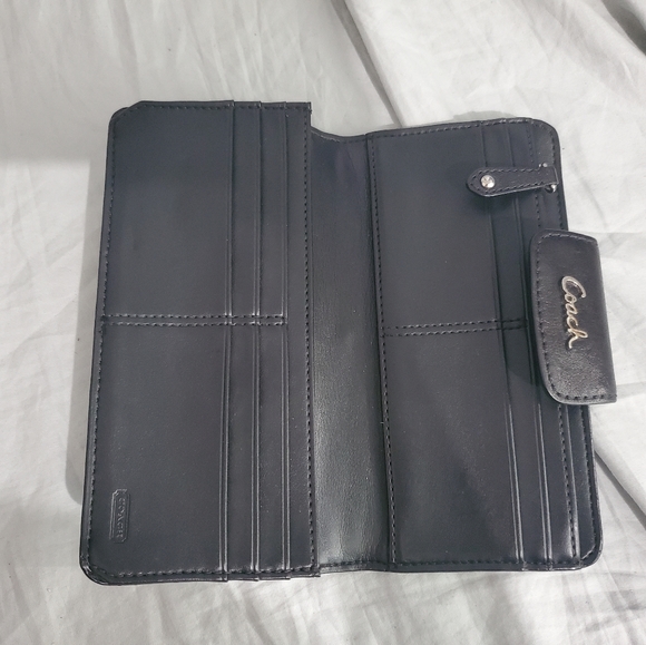 Coach leather handbag with wallet - Picture 7 of 10